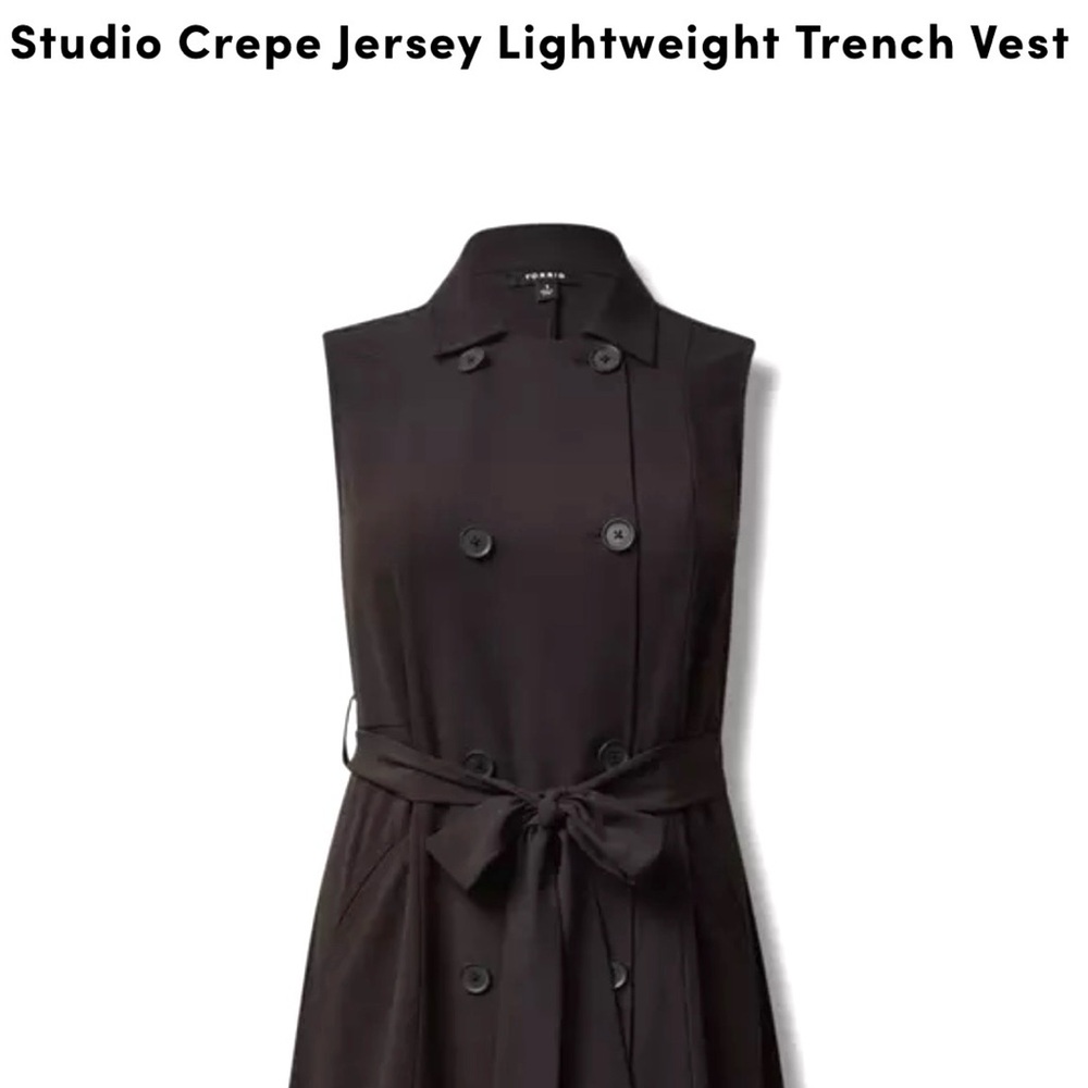 🆕🌺TORRID STUDIO Crepe Jersey Trench Vest🌺 - Picture 5 of 10